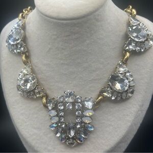 Vintage Rhinestone JCREW Necklace Statement Runway Unique Signed Adjustable